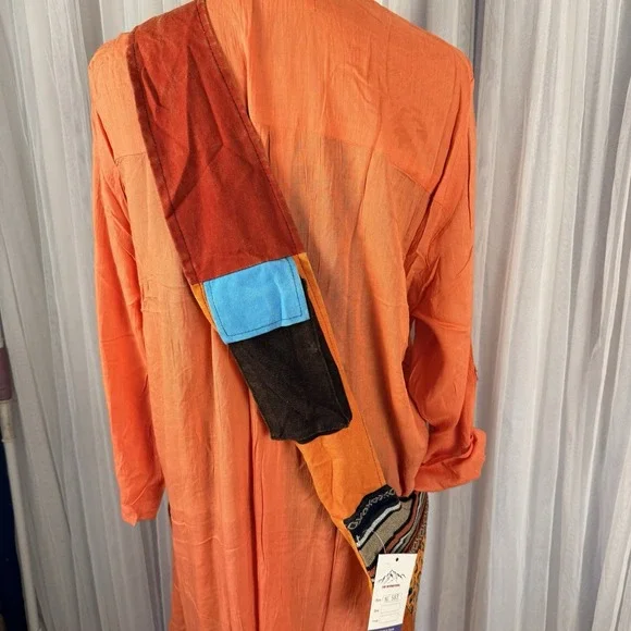 Vintage NWT Handmade  Patch  Crossbody Boho Hippie Bag Purse Multicolor - Picture 6 of 12